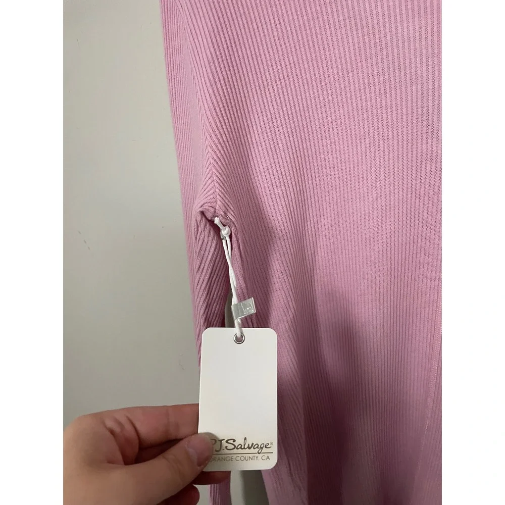 NWT P.J.‎ Salvage Textured Essential Long Sleeve Top in Lilac Rose Size Large